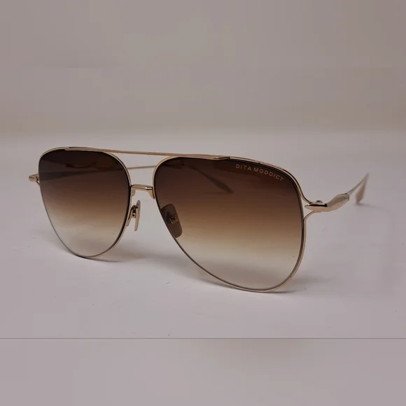 Dita Moddict DTS144-02 Aviator White Gold Brown  Gradient Gucci Mane 61-14-140 - Picture 12 of 15